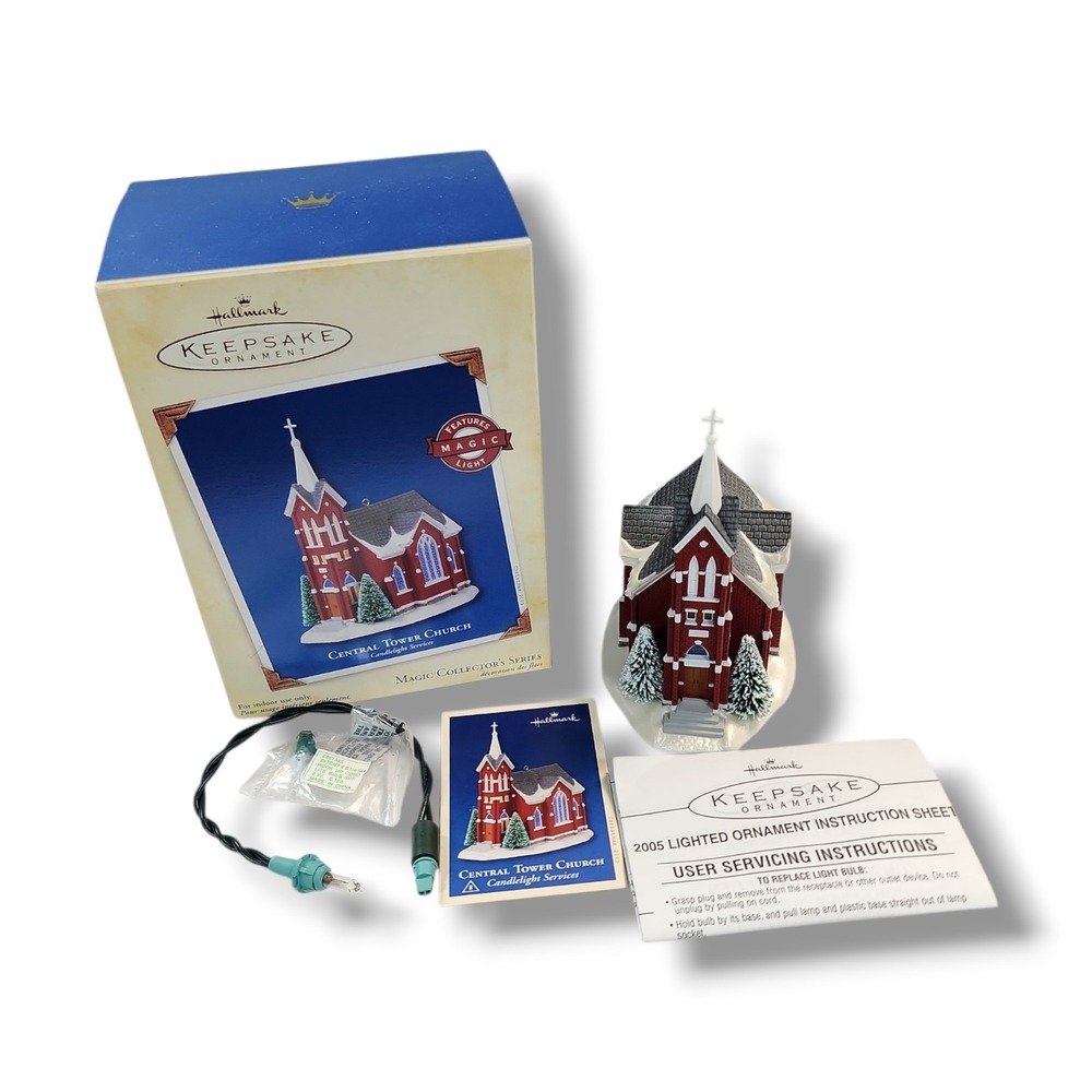 Hallmark Keepsake Central Tower Church‎ Candlelight Services Magic Ornament 2005